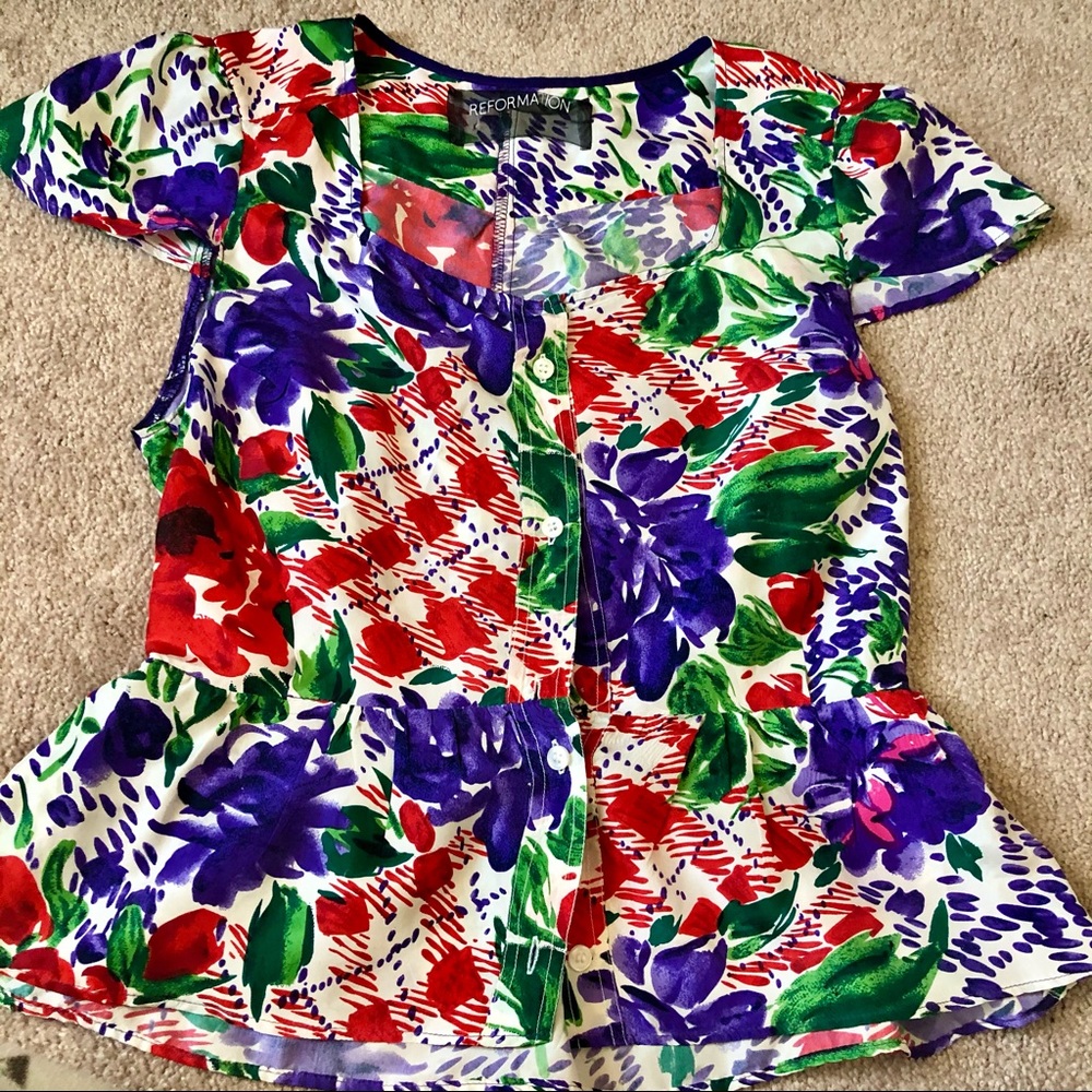 Reformation Silk Blouse - Picture 3 of 4